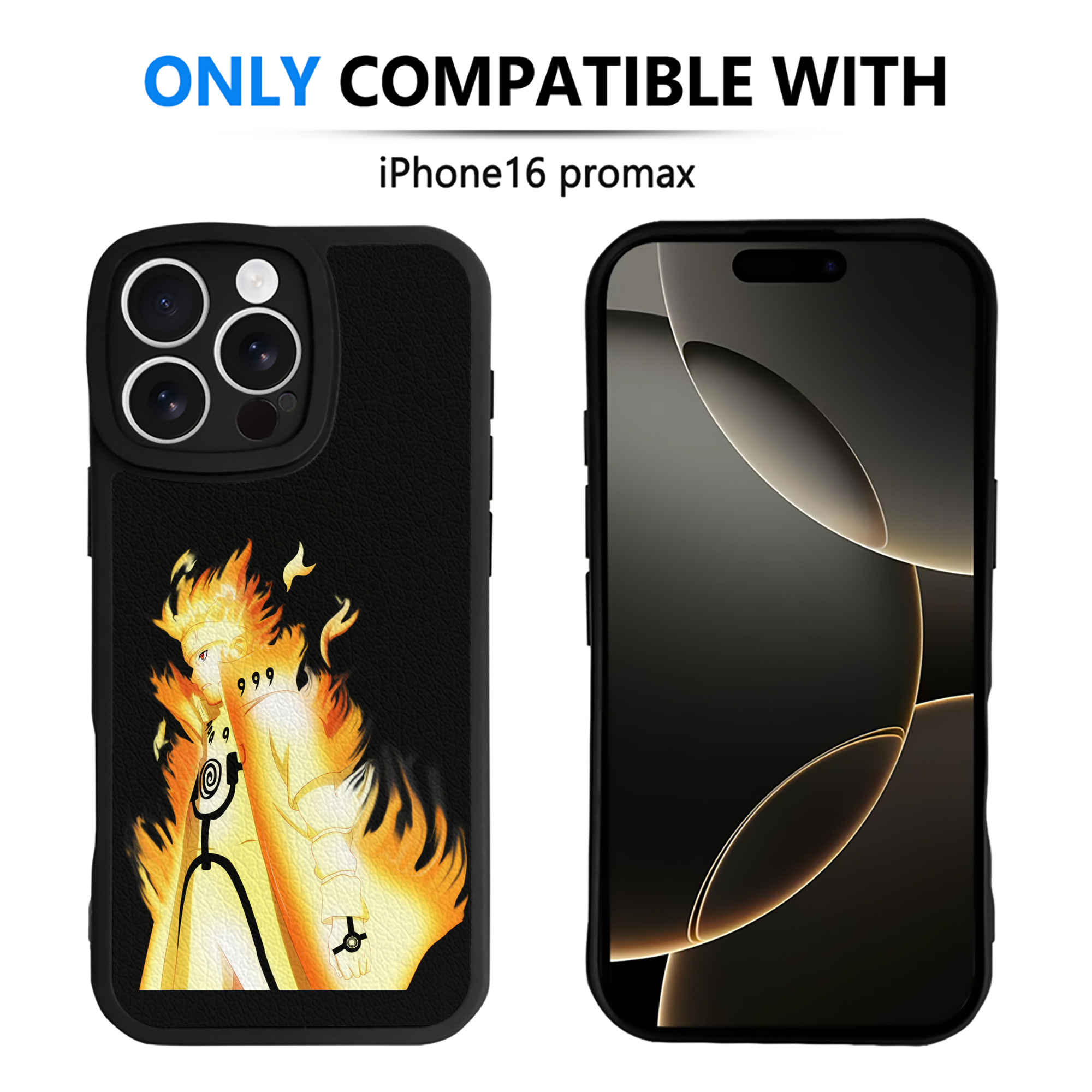 （画像用） NARUTO -ナルト- うずまき ナルト Uzumaki Naruto 【iPhone 16シリーズ対応】シリコンスマホケース（レザー調） 材質：シリコン